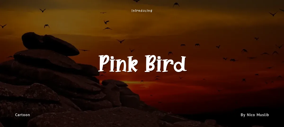 Pink Bird font preview