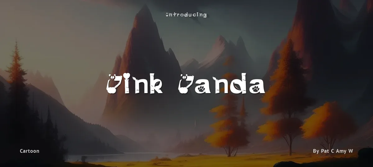 Pink Panda font preview