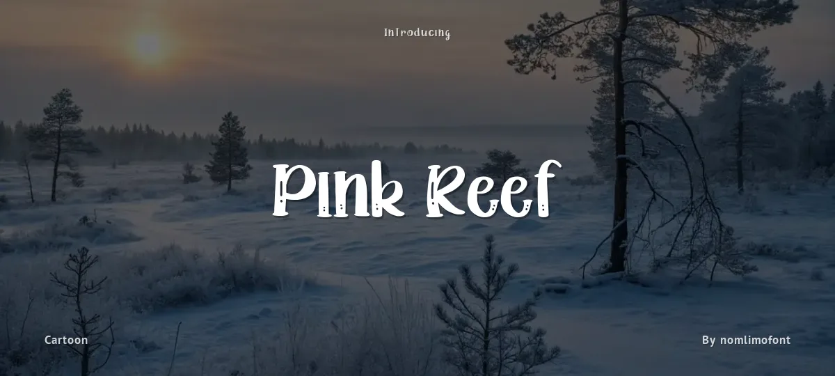 Pink Reef font preview