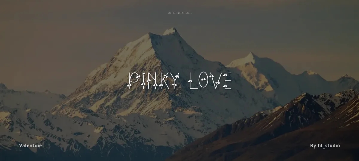 Pinky Love font preview