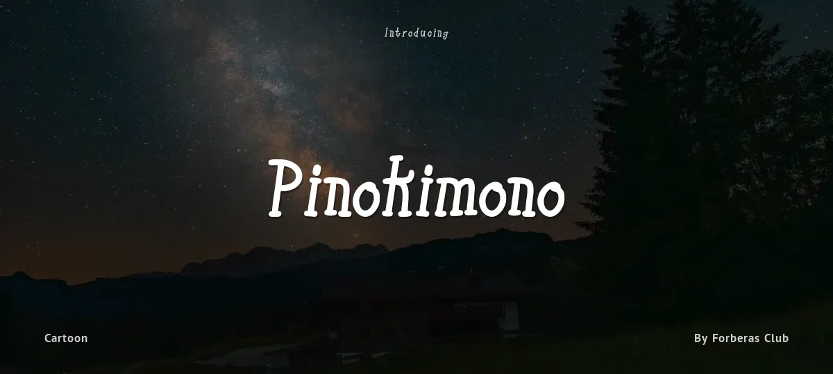 Pinokimono font preview
