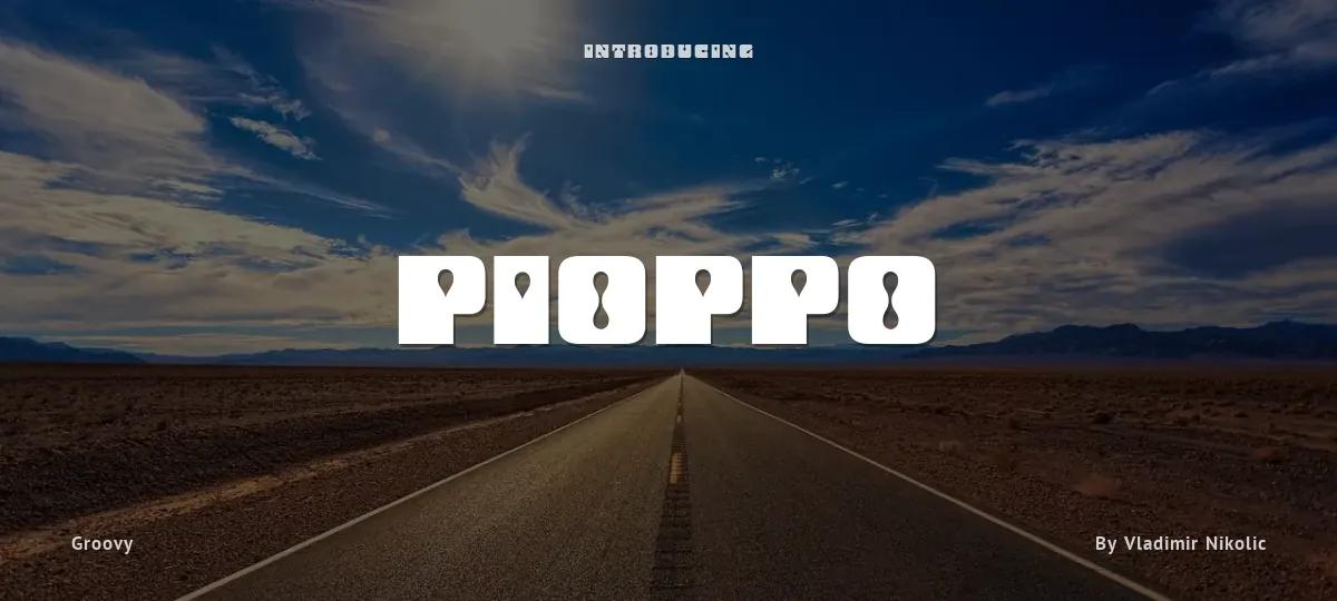 Pioppo font preview