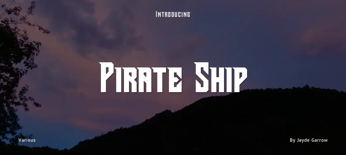 Pirate Ship font preview