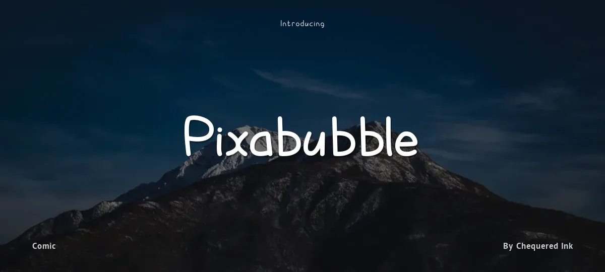 Pixabubble font preview