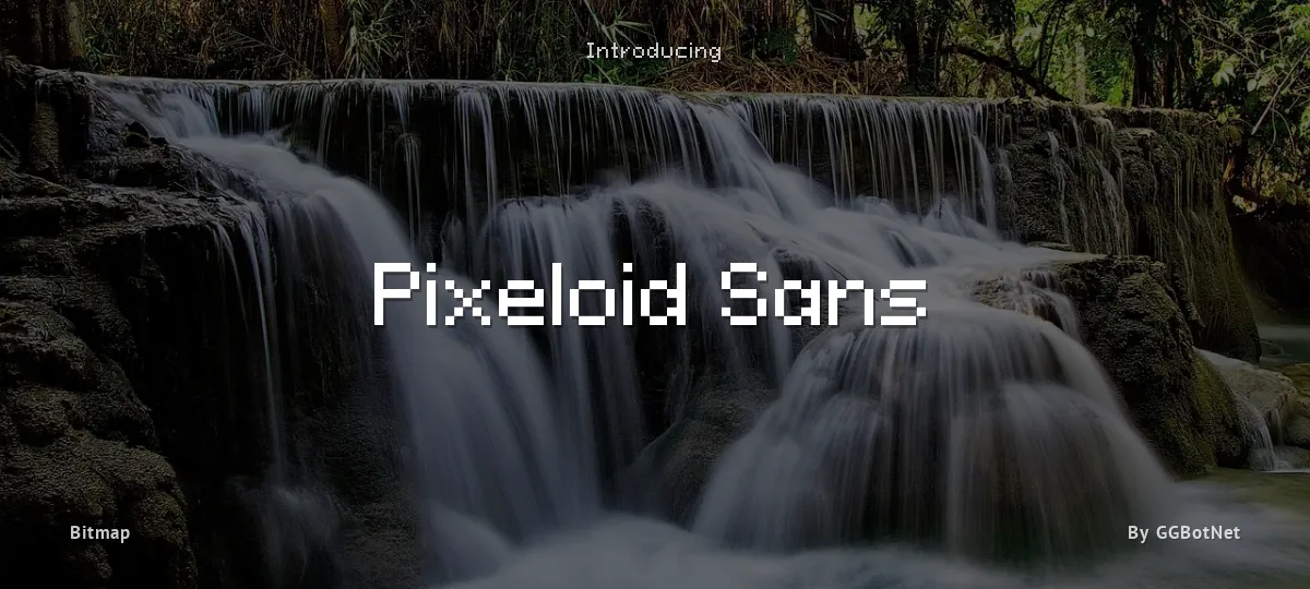 Pixeloid Sans font preview