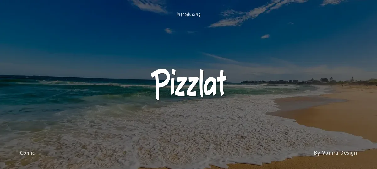 Pizzlat font preview