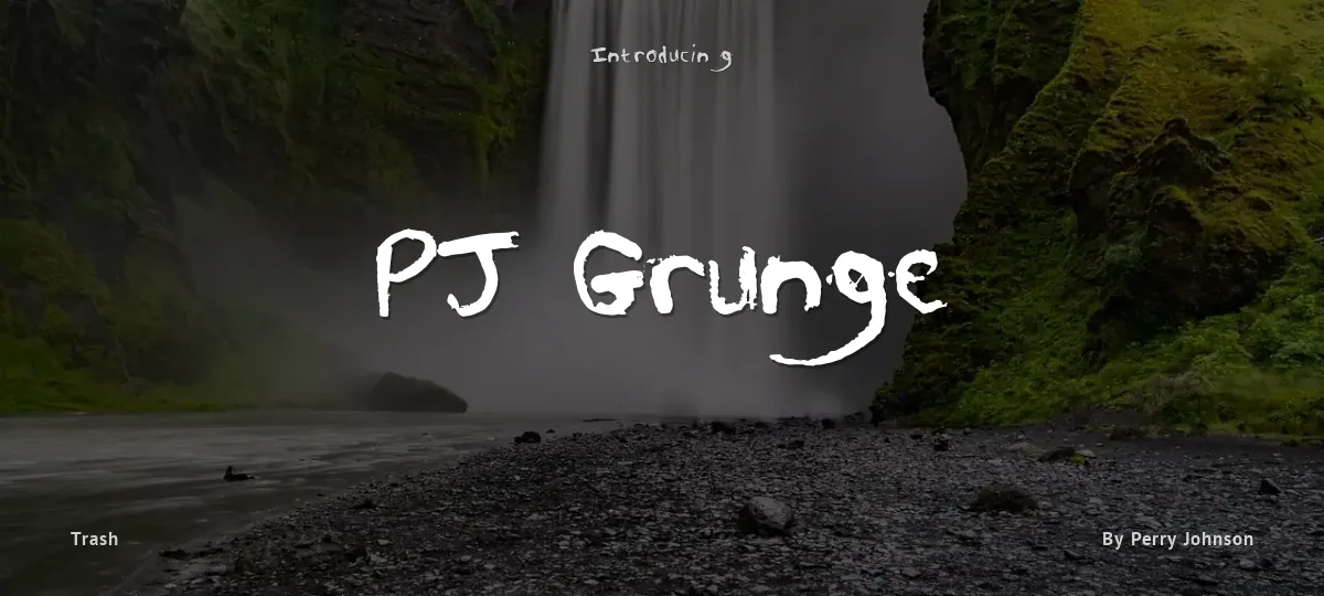 PJ Grunge font preview