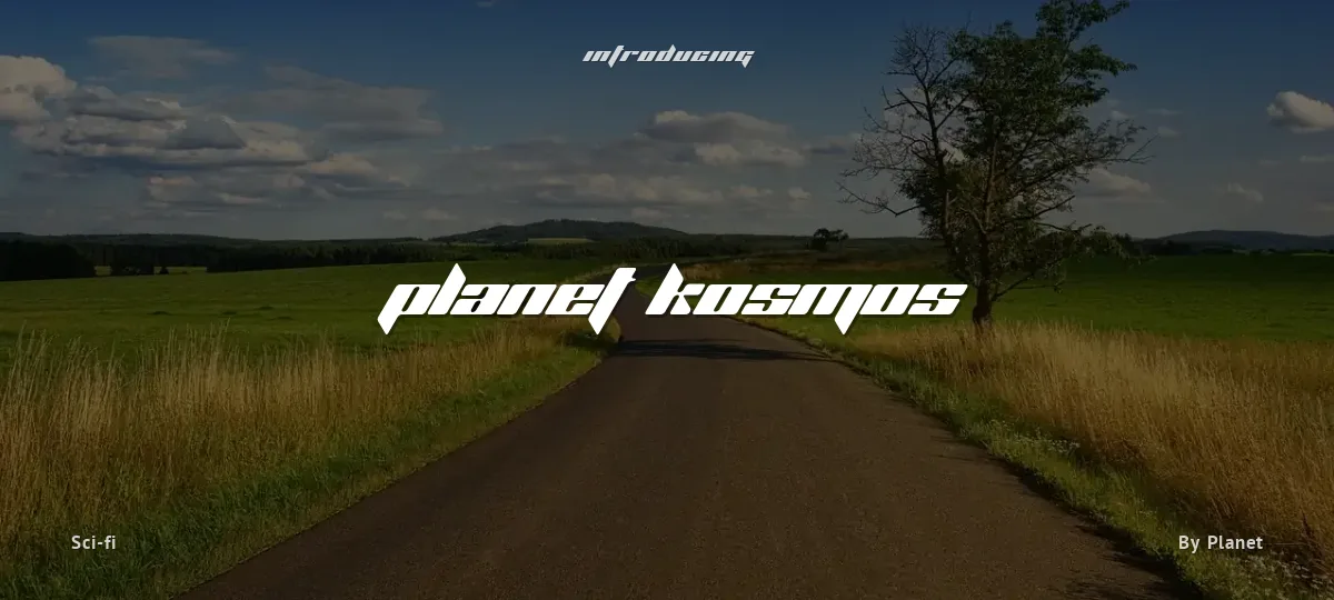 Planet Kosmos font preview