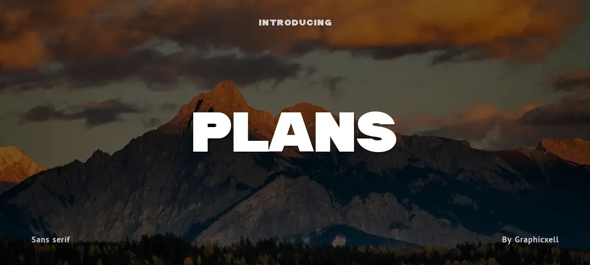 Plans font preview