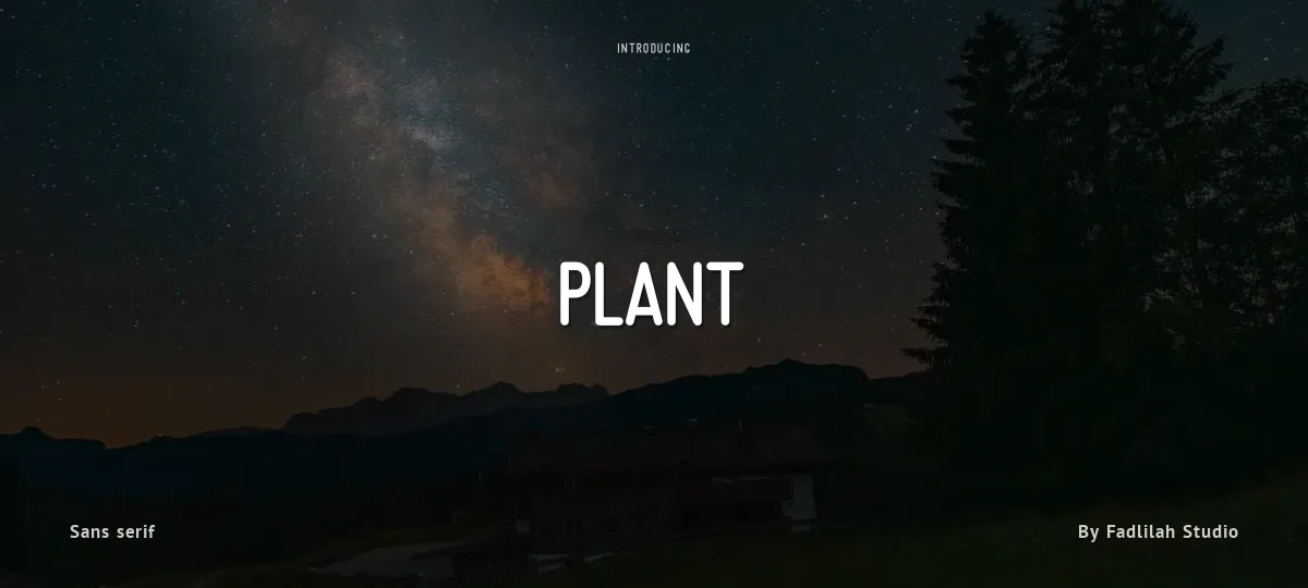 Plant font preview