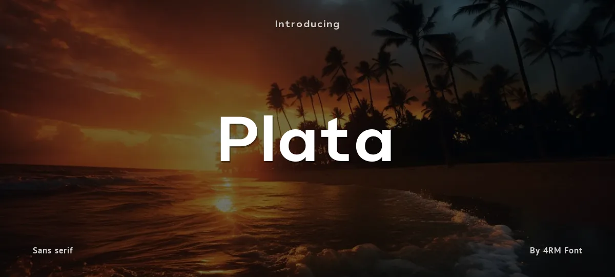 Plata font preview