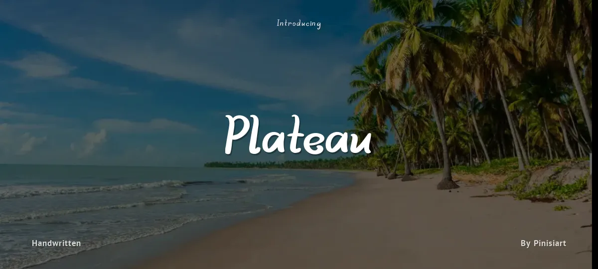 Plateau font preview