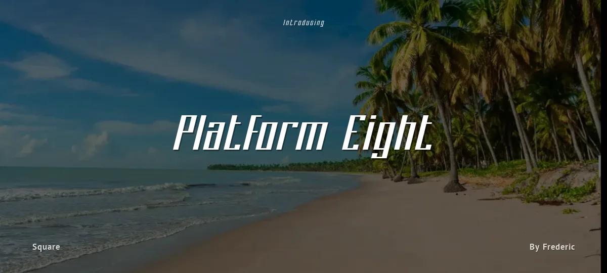 Platform Eight font preview
