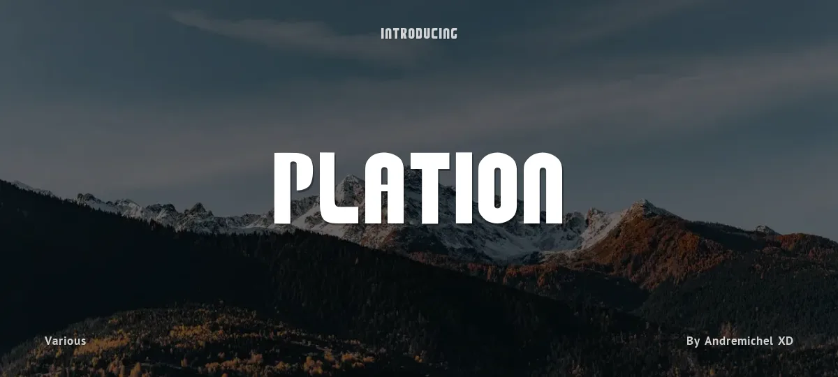 Plation font preview
