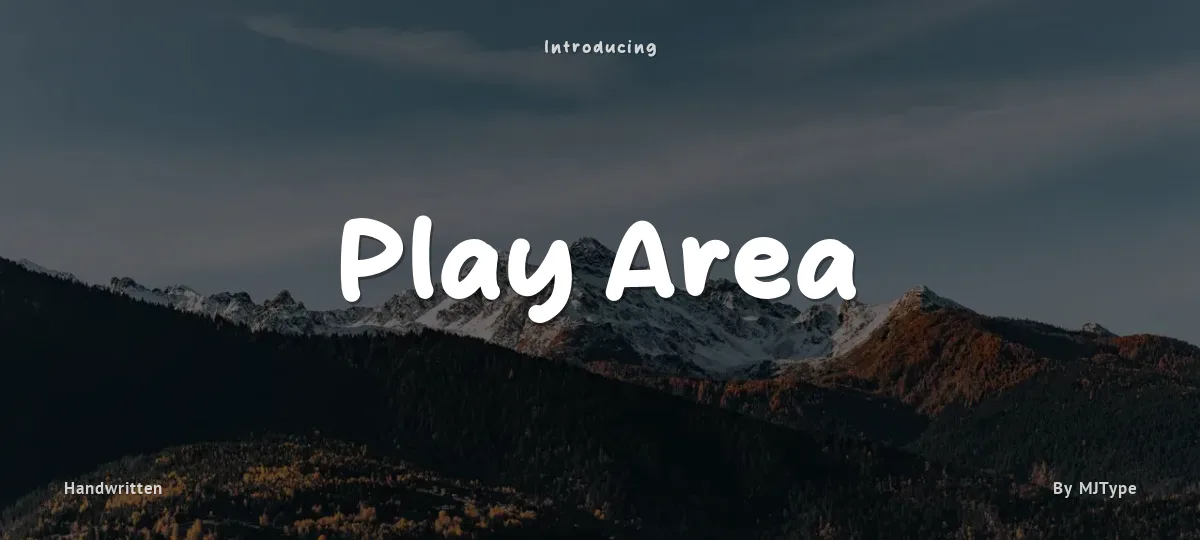 Play Area font preview