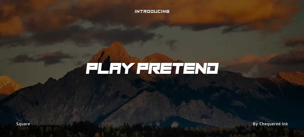 Play Pretend font preview