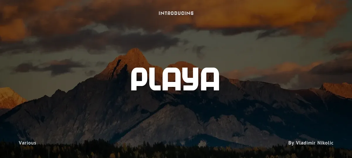 Playa font preview