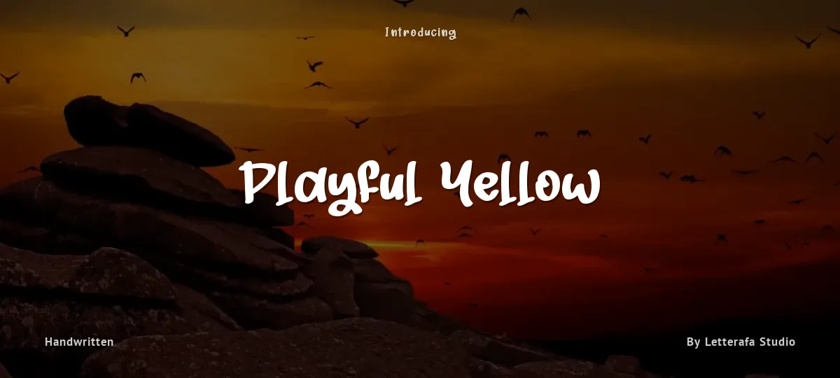 Playful Yellow font preview