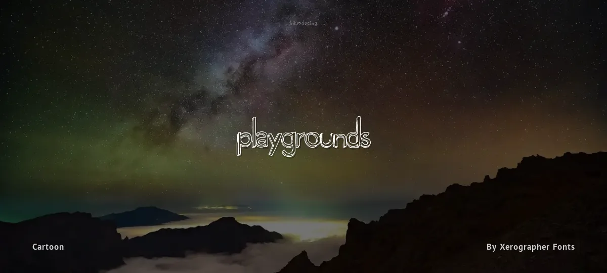 Playgrounds font preview