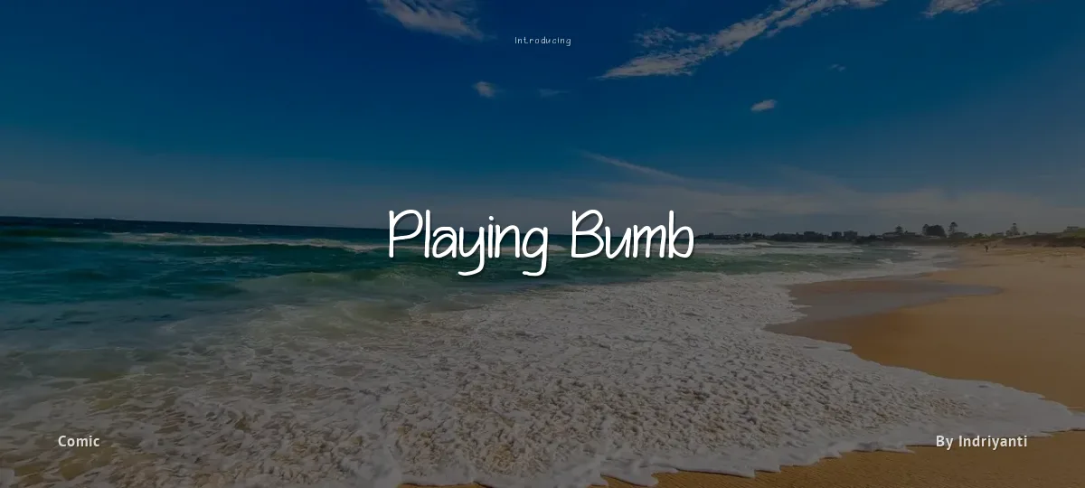 Playing Bumb font preview