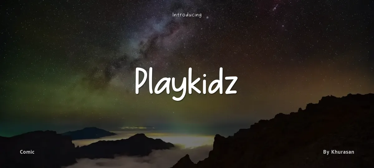 Playkidz font preview