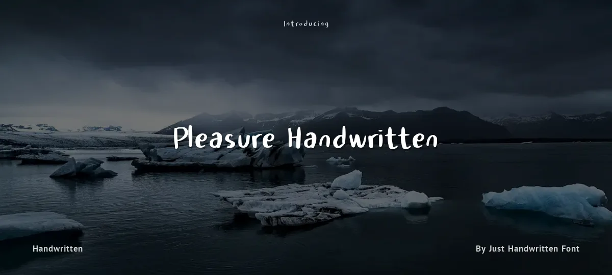 Pleasure Handwritten font preview