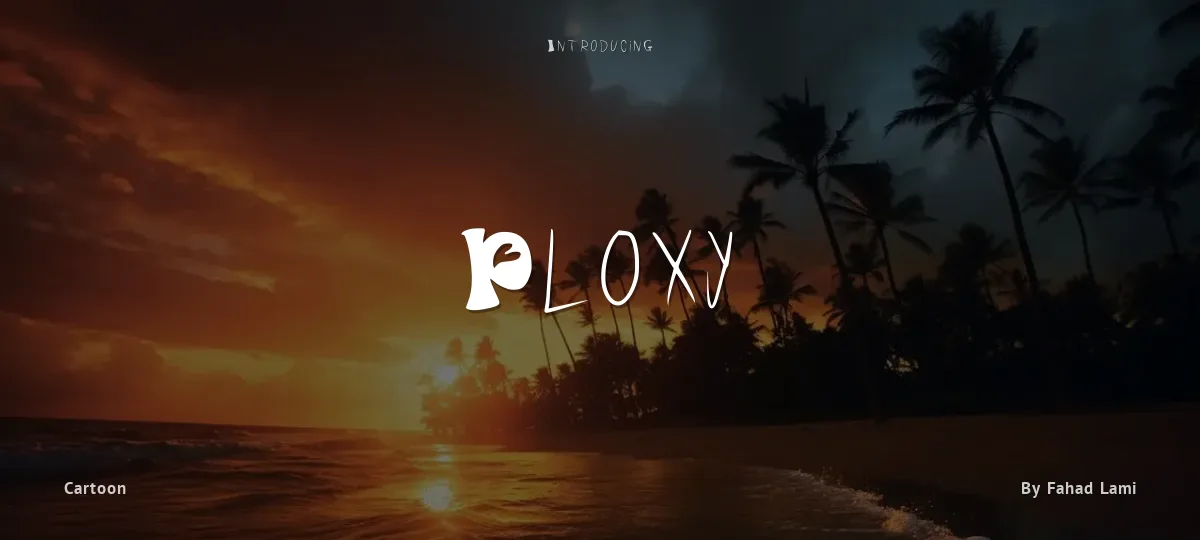 Ploxy font preview