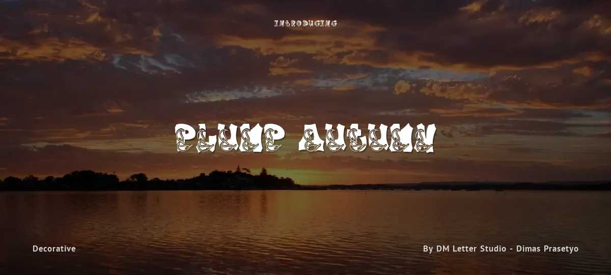 Plump Autumn font preview