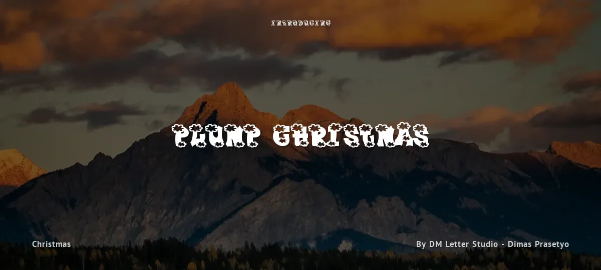 Plump Christmas font preview