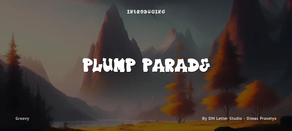 Plump Parade font preview