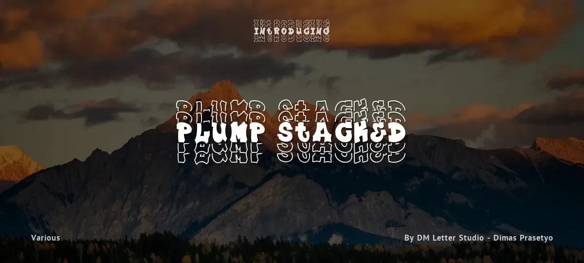 Plump Stacked font preview