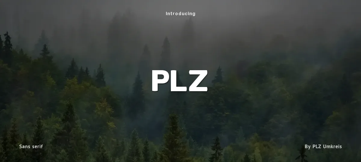PLZ font preview