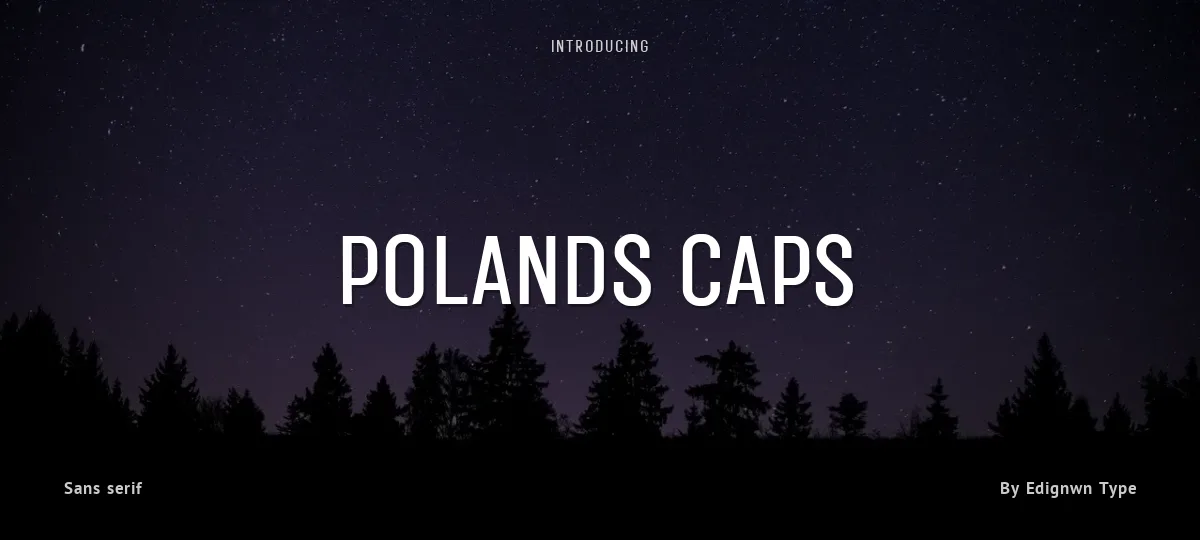 Polands Caps font preview