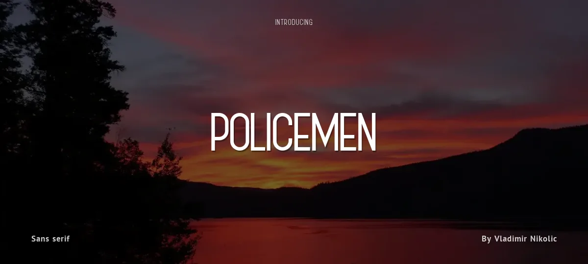 Policemen font preview