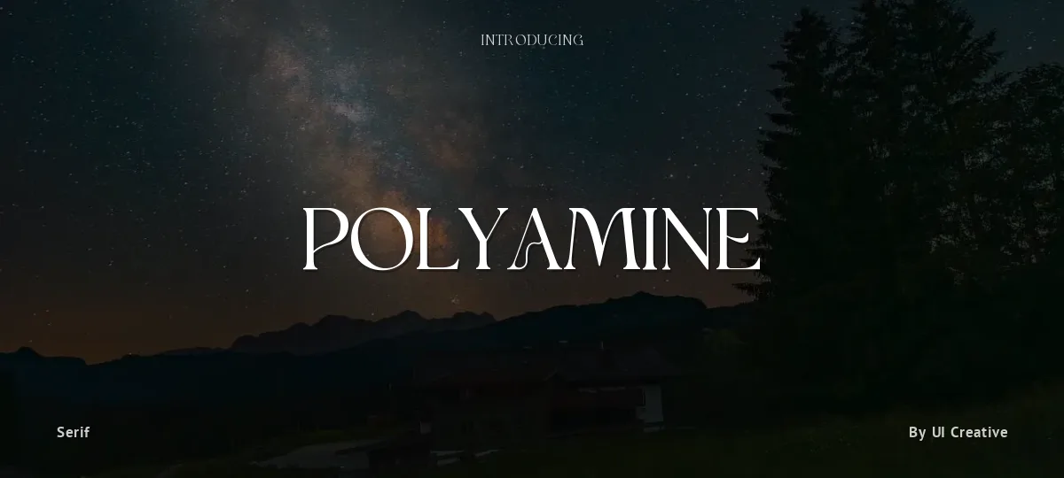Polyamine font preview