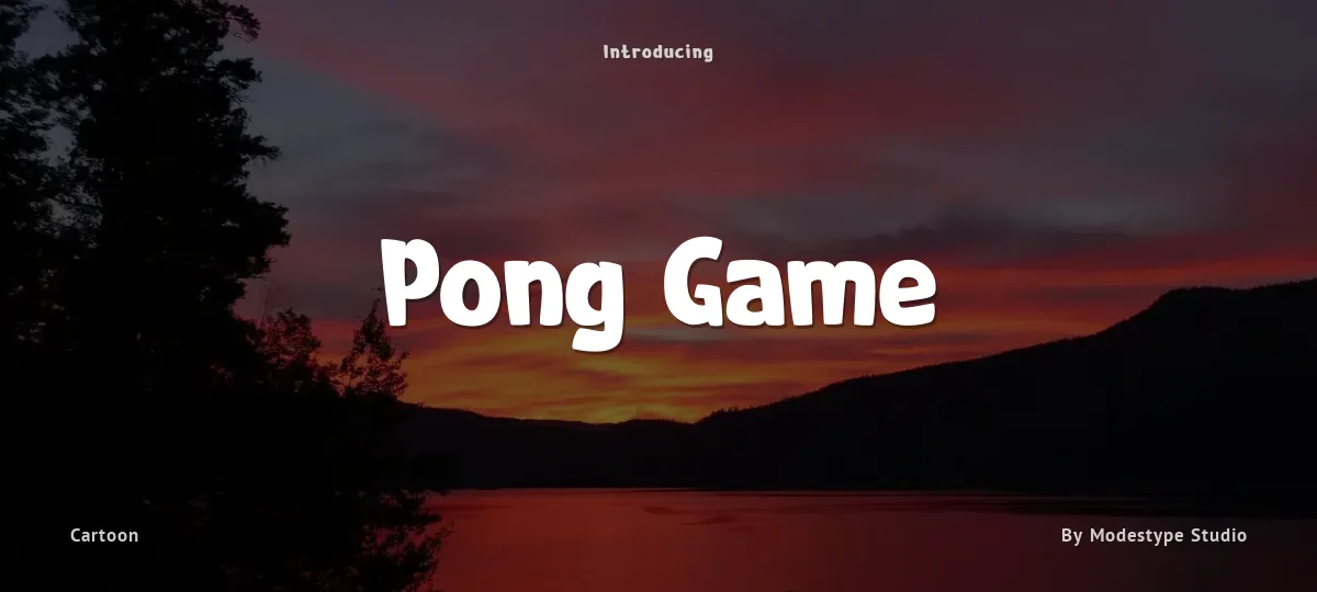 Pong Game font preview