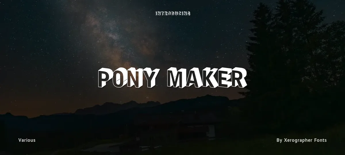 Pony Maker font preview