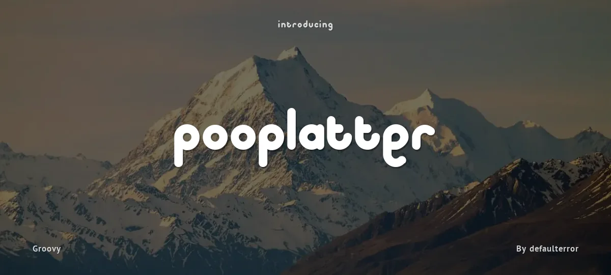Pooplatter font preview