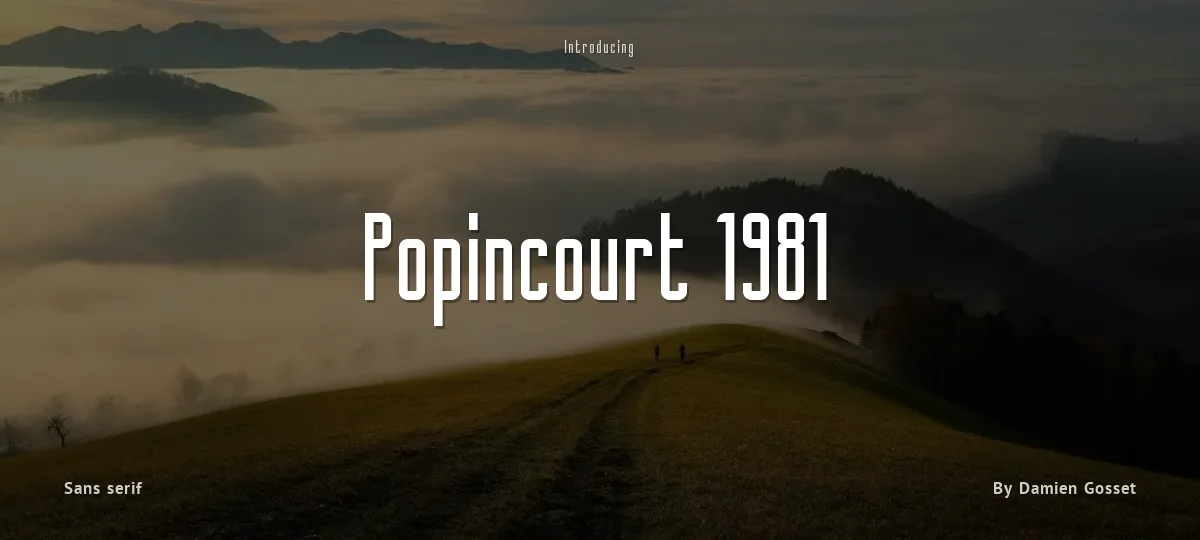Popincourt 1981 font preview