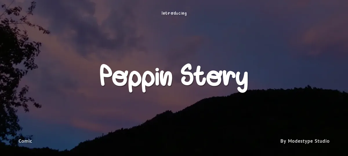 Poppin Story font preview