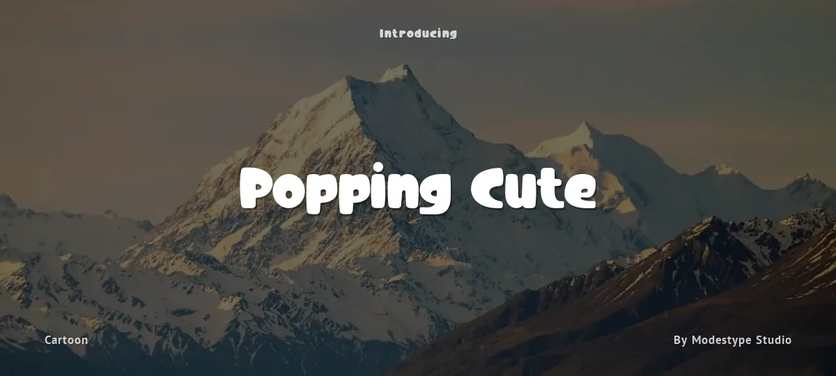 Popping Cute font preview