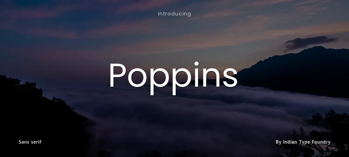 Poppins font preview