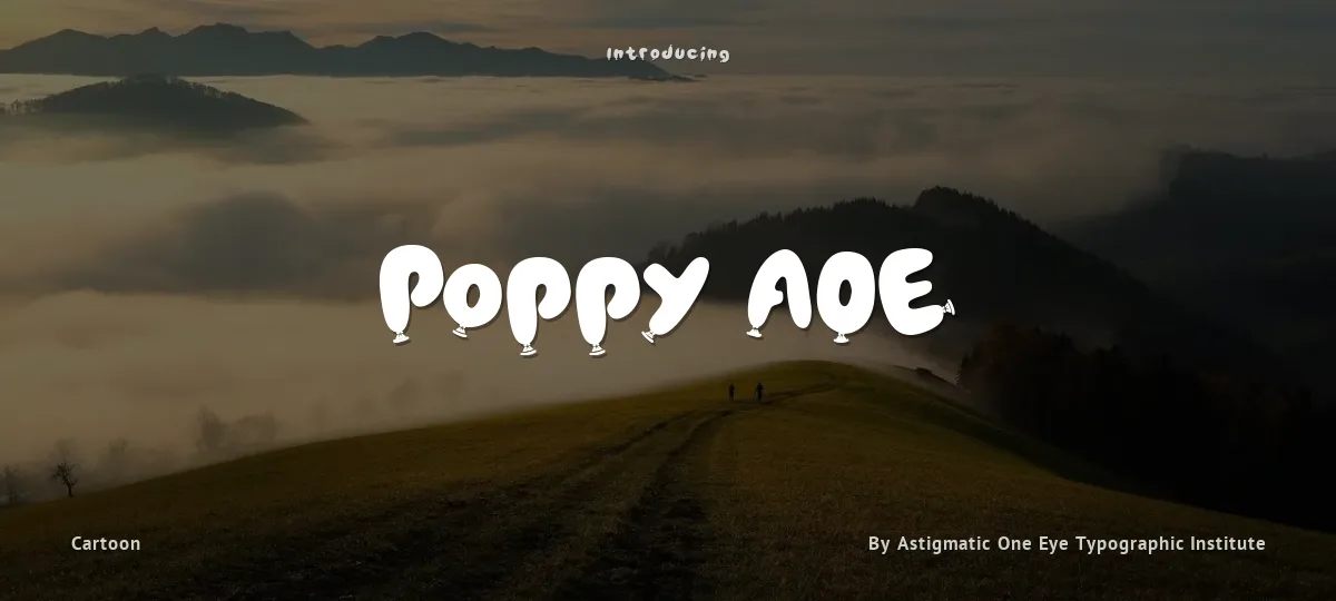 Poppy AOE font preview