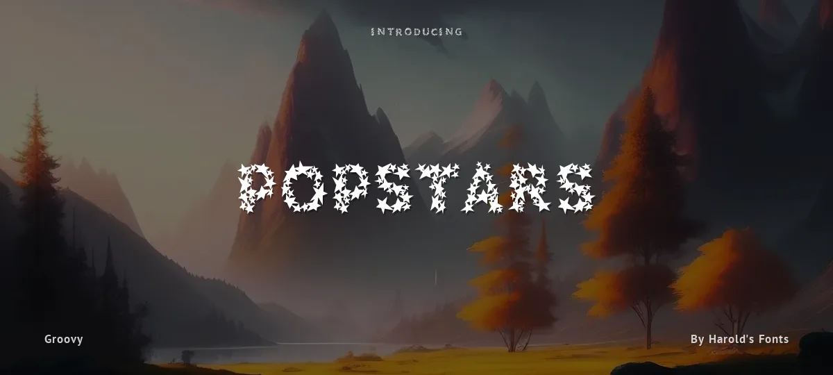 Popstars font preview