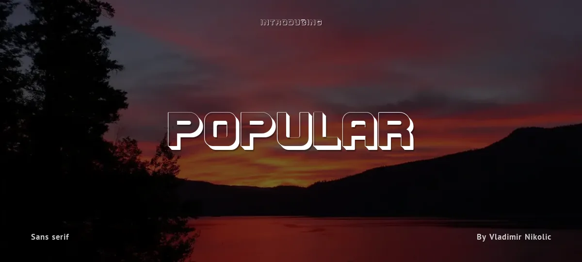 Popular font preview