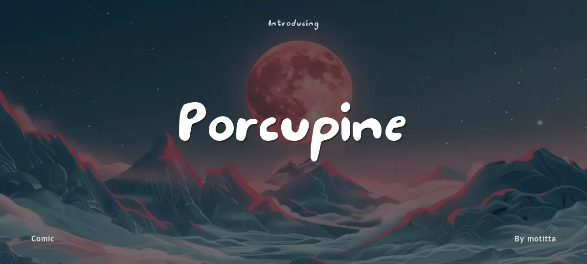Porcupine font preview