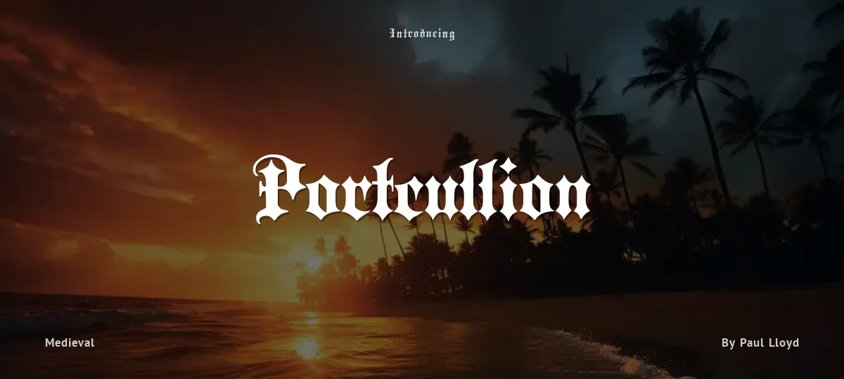 Portcullion font preview