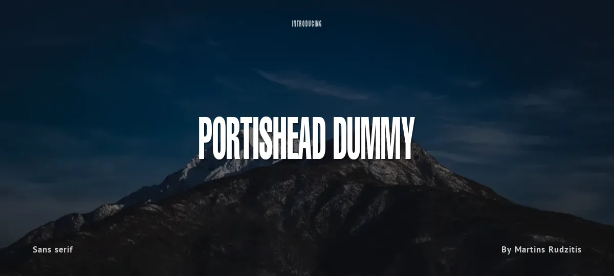 Portishead Dummy font preview