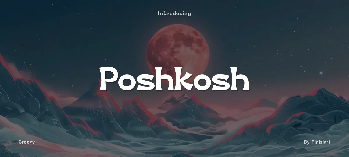 Poshkosh font preview