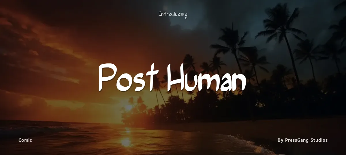 Post Human font preview